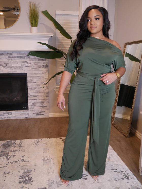 Everything And More Jumpsuit (Olive)